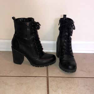 Black Combat Boots/Heels